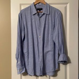 Long sleeve light blue linen blend, banana republic shirt